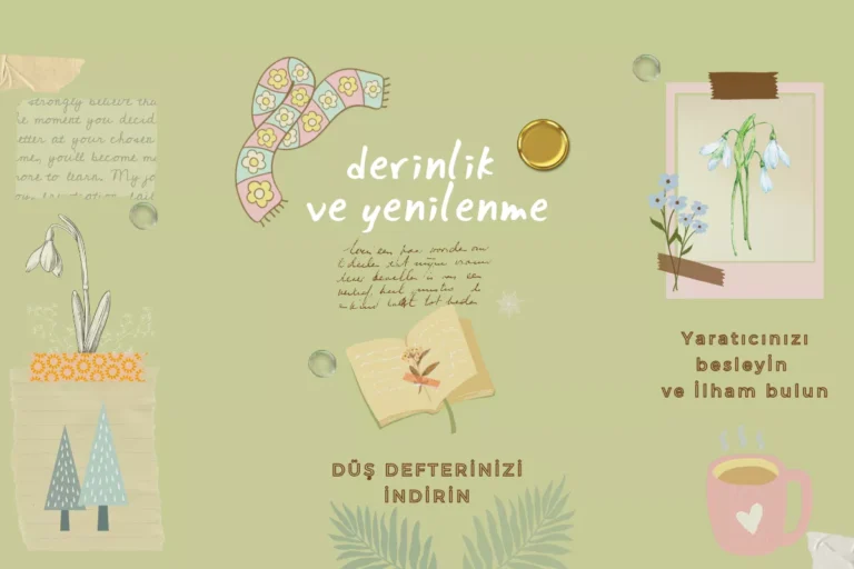 derinlik ve yenilenme yzan zeminde kuru çiçekler illüstrasyonlar