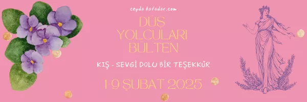 şubat ayı 1-9 6. sayı pembe zemin üzerine yazı ve görseller